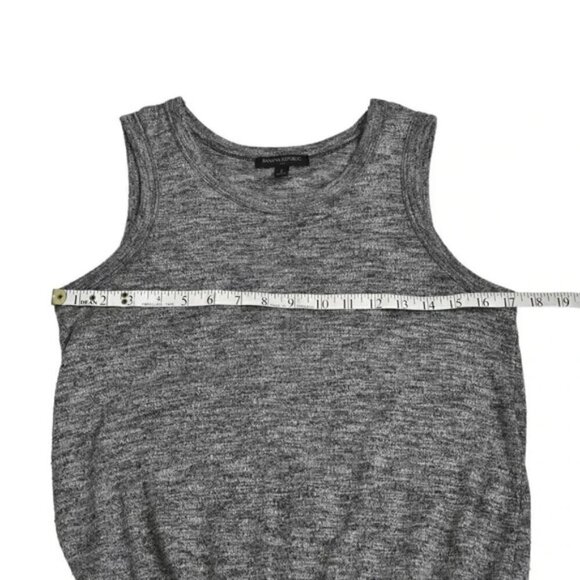 Banana Republic Cut Out Back Elastic Waist Mini Dress Heathered Gray Size Small - Picture 10 of 11